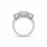 Oval Three Stone Lab Grown Diamond Engagement Ring
