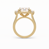 Radiant Three Stones Lab Grown Diamond Engagement Ring