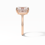 Radiant Three Stones Lab Grown Diamond Engagement Ring