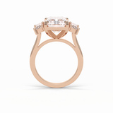Radiant Three Stones Lab Grown Diamond Engagement Ring