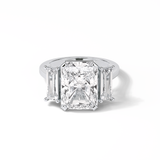 Radiant Three Stones Lab Grown Diamond Engagement Ring