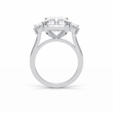 Radiant Three Stones Lab Grown Diamond Engagement Ring