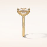 4.4 CT Radiant Shaped Cluster Moissanite Engagement Ring