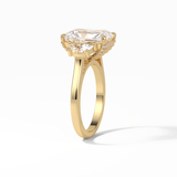 Radiant Three Stones Lab Grown Diamond Engagement Ring