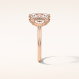 4.4 CT Radiant Shaped Cluster Moissanite Engagement Ring