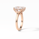 Radiant Three Stones Lab Grown Diamond Engagement Ring