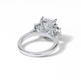 Radiant Three Stones Lab Grown Diamond Engagement Ring