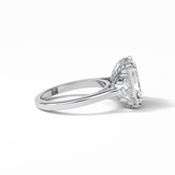 Radiant Three Stones Lab Grown Diamond Engagement Ring
