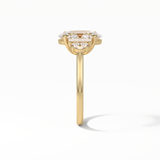 Oval Three Stones Lab Grown Diamond Engagement Ring