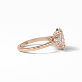 Oval Three Stones Lab Grown Diamond Engagement Ring
