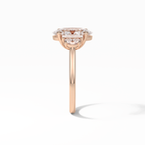 Oval Three Stones Lab Grown Diamond Engagement Ring