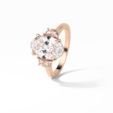Oval Three Stones Lab Grown Diamond Engagement Ring