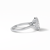 Oval Three Stones Lab Grown Diamond Engagement Ring