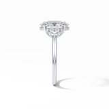 Oval Three Stones Lab Grown Diamond Engagement Ring