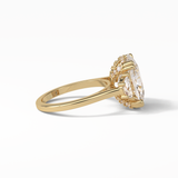 Cushion Three Stones Lab Grown Diamond Engagement Ring