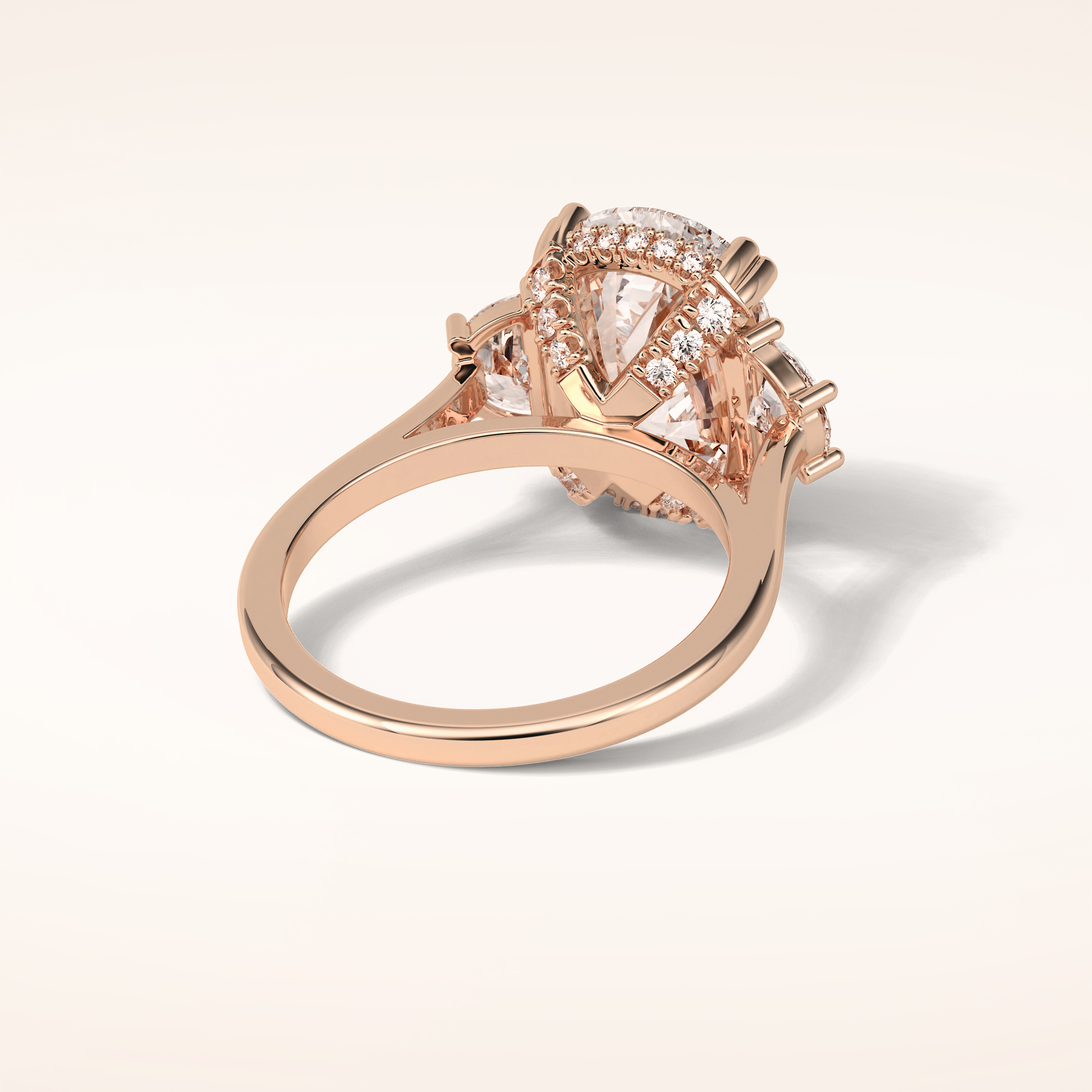 6.3 CT Cushion Shaped Cluster Moissanite Engagement Ring