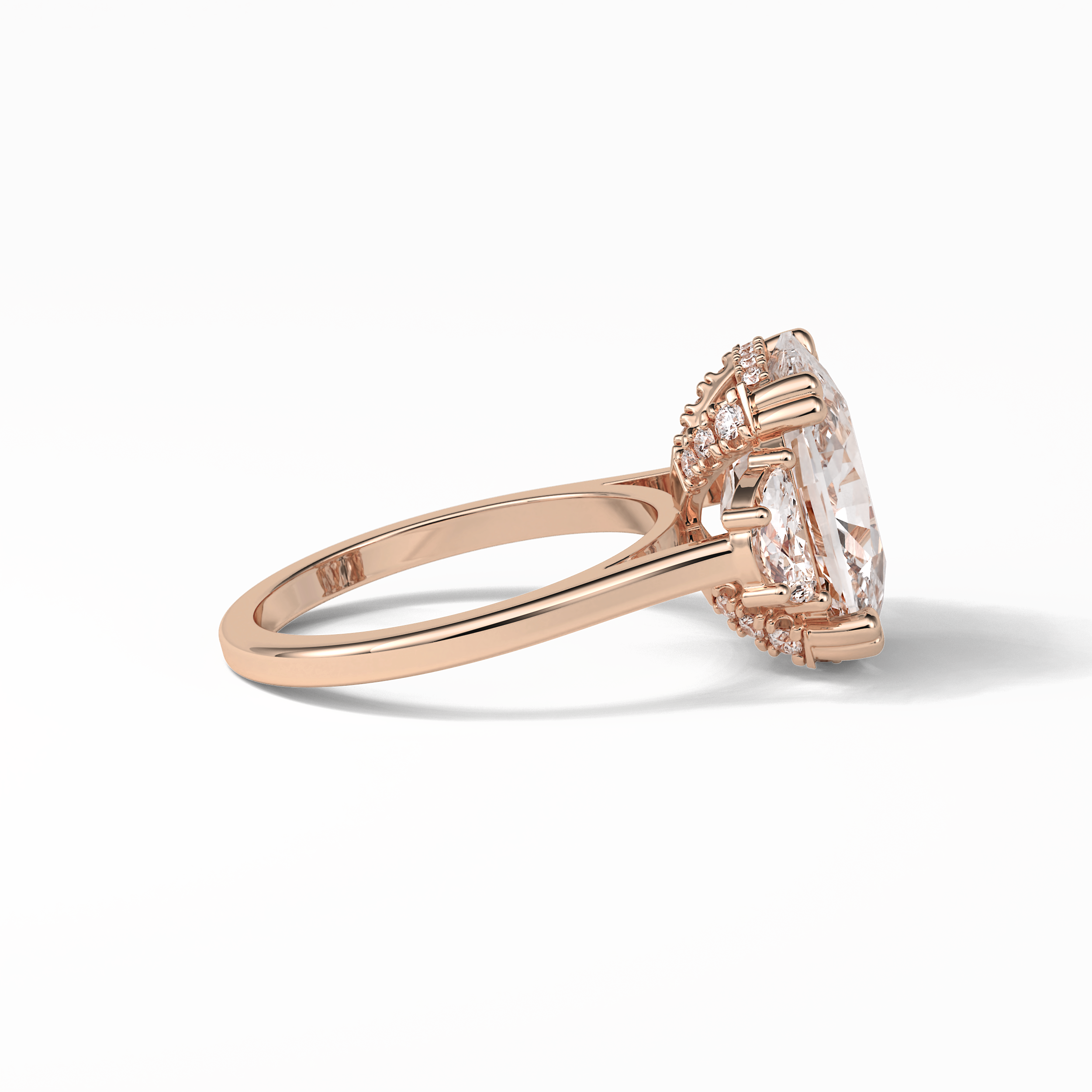 Cushion Three Stones Lab Grown Diamond Engagement Ring