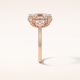 6.3 CT Cushion Shaped Cluster Moissanite Engagement Ring