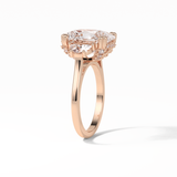 Cushion Three Stones Lab Grown Diamond Engagement Ring