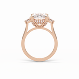Cushion Three Stones Lab Grown Diamond Engagement Ring