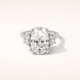 6.3 CT Cushion Shaped Cluster Moissanite Engagement Ring