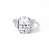 Cushion Three Stones Lab Grown Diamond Engagement Ring