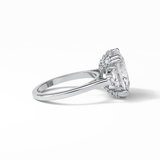 Cushion Three Stones Lab Grown Diamond Engagement Ring