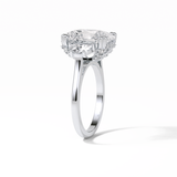 Cushion Three Stones Lab Grown Diamond Engagement Ring