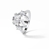 Cushion Three Stones Lab Grown Diamond Engagement Ring