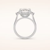 6.3 CT Cushion Shaped Cluster Moissanite Engagement Ring
