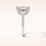 7.6 CT Asscher Shaped Cluster Moissanite Engagement Ring