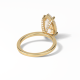 Pear Hidden Halo Lab Grown Diamond Engagement Ring