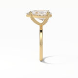Pear Hidden Halo Lab Grown Diamond Engagement Ring