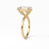 Pear Hidden Halo Lab Grown Diamond Engagement Ring