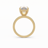 Pear Hidden Halo Lab Grown Diamond Engagement Ring