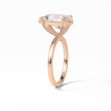 Pear Hidden Halo Lab Grown Diamond Engagement Ring