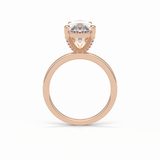 Pear Hidden Halo Lab Grown Diamond Engagement Ring