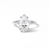 Pear Hidden Halo Lab Grown Diamond Engagement Ring