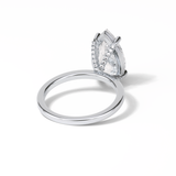 Pear Hidden Halo Lab Grown Diamond Engagement Ring