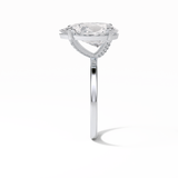 Pear Hidden Halo Lab Grown Diamond Engagement Ring