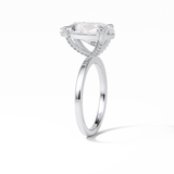 Pear Hidden Halo Lab Grown Diamond Engagement Ring