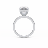 Pear Hidden Halo Lab Grown Diamond Engagement Ring
