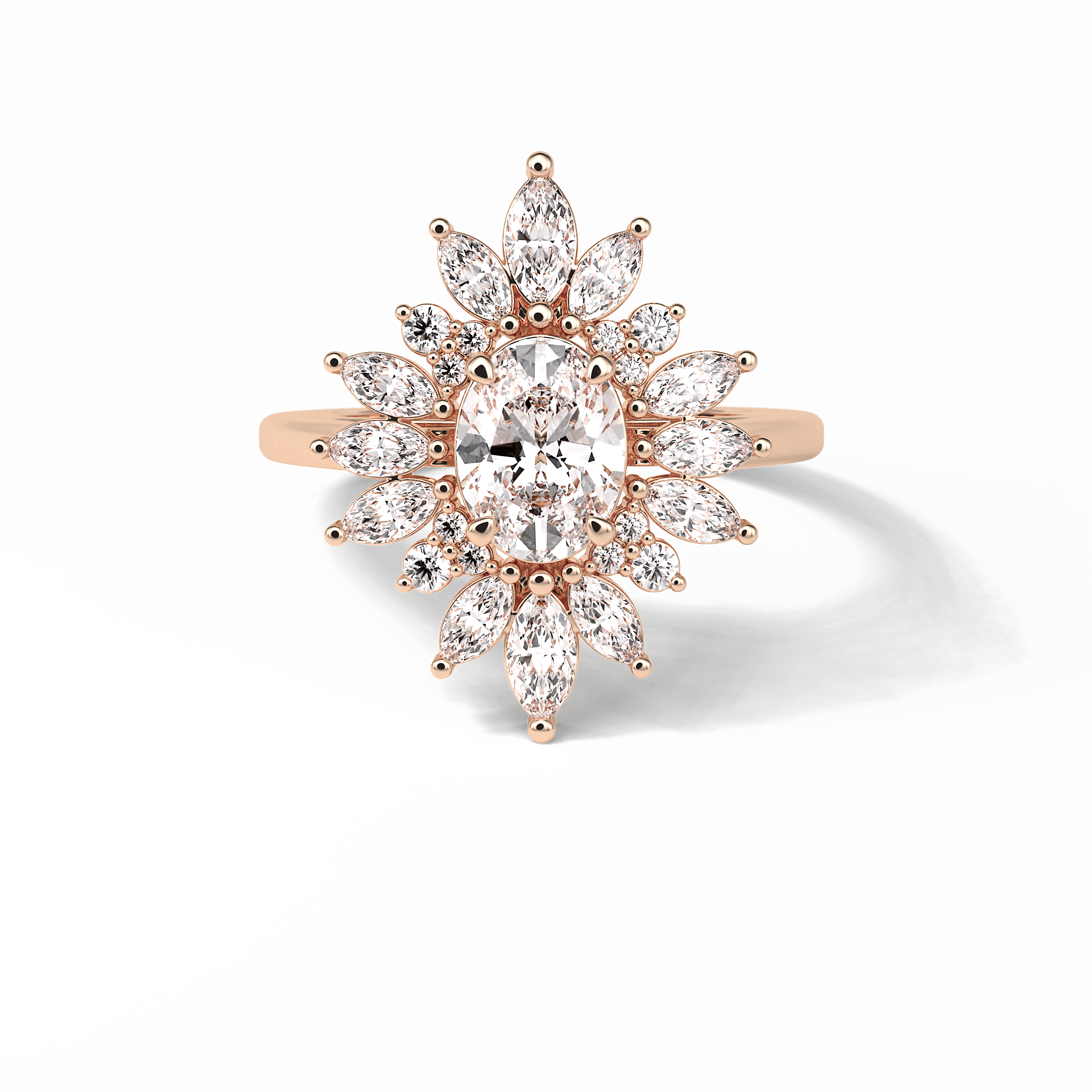 Oval Halo Lab Grown Diamond Engagement Ring