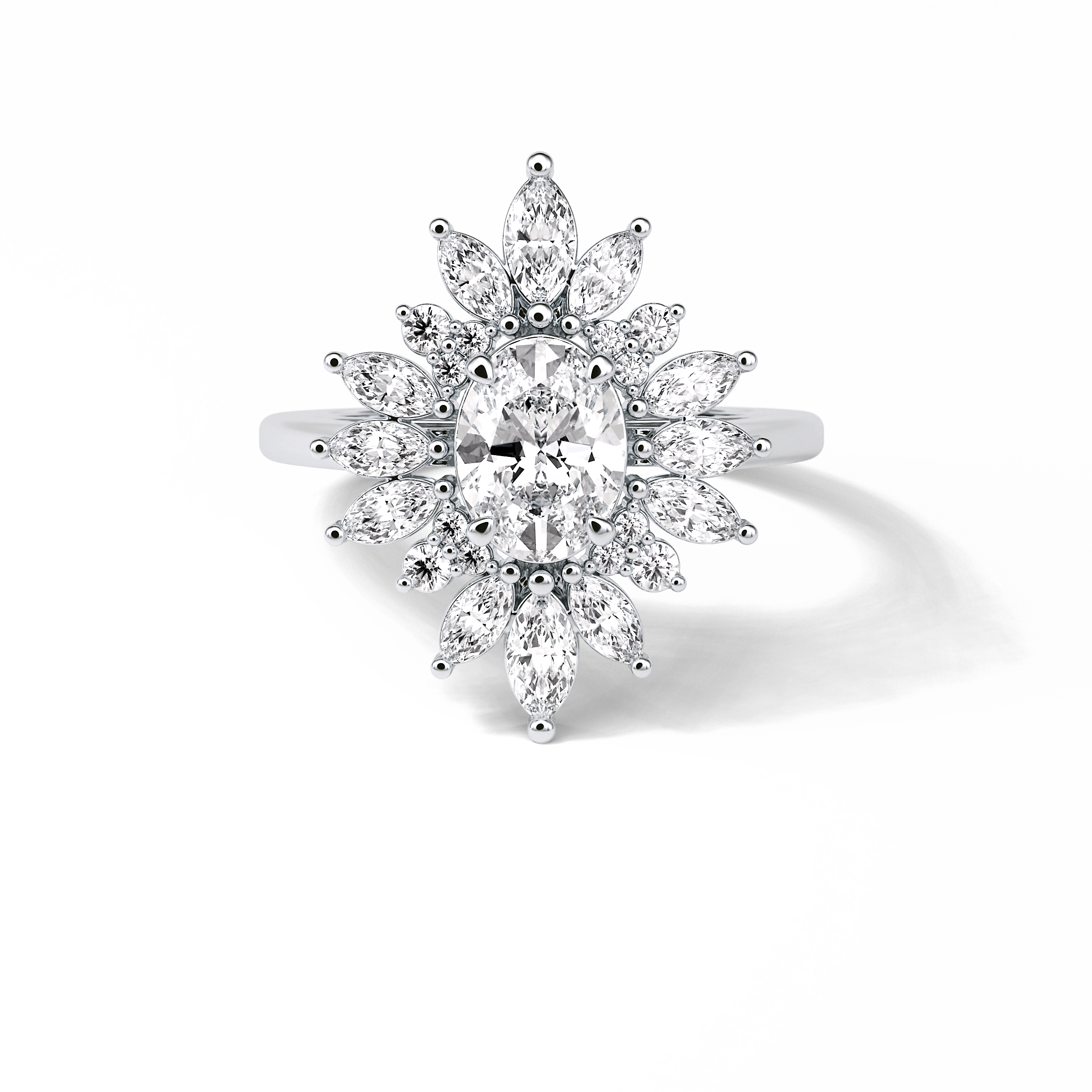 Oval Halo Lab Grown Diamond Engagement Ring