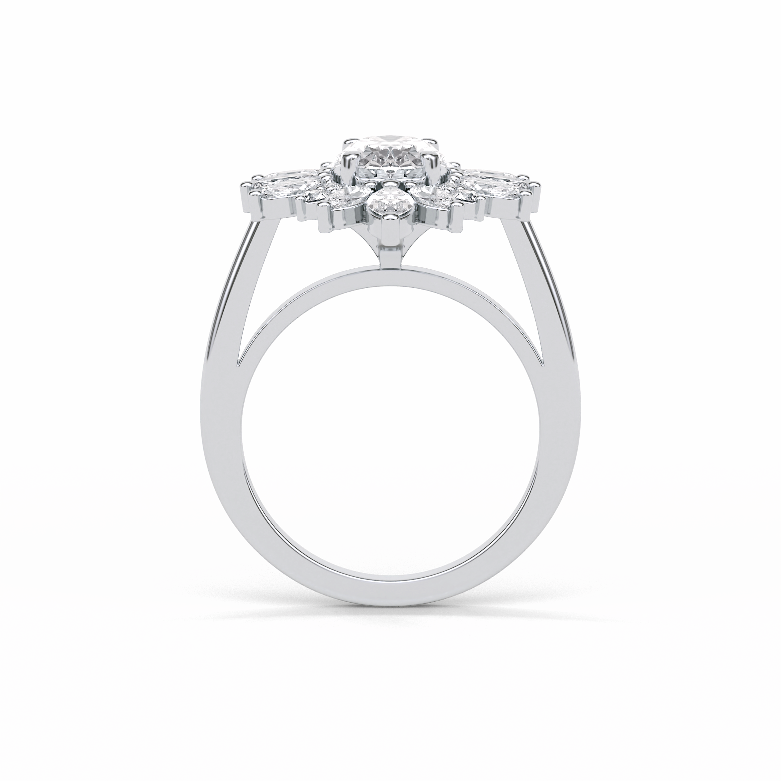 Oval Halo Lab Grown Diamond Engagement Ring