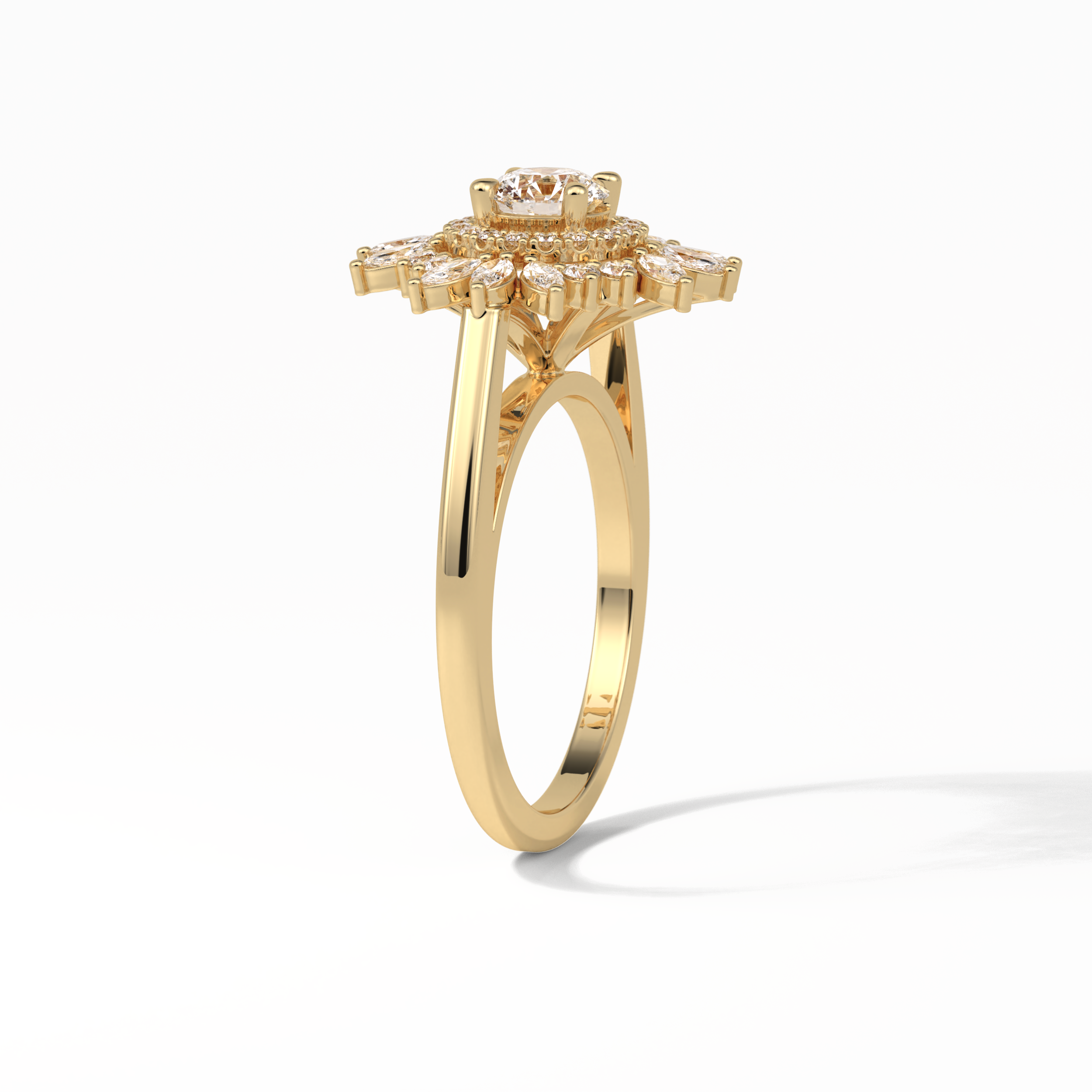 Round Halo Lab Grown Diamond Engagement Ring