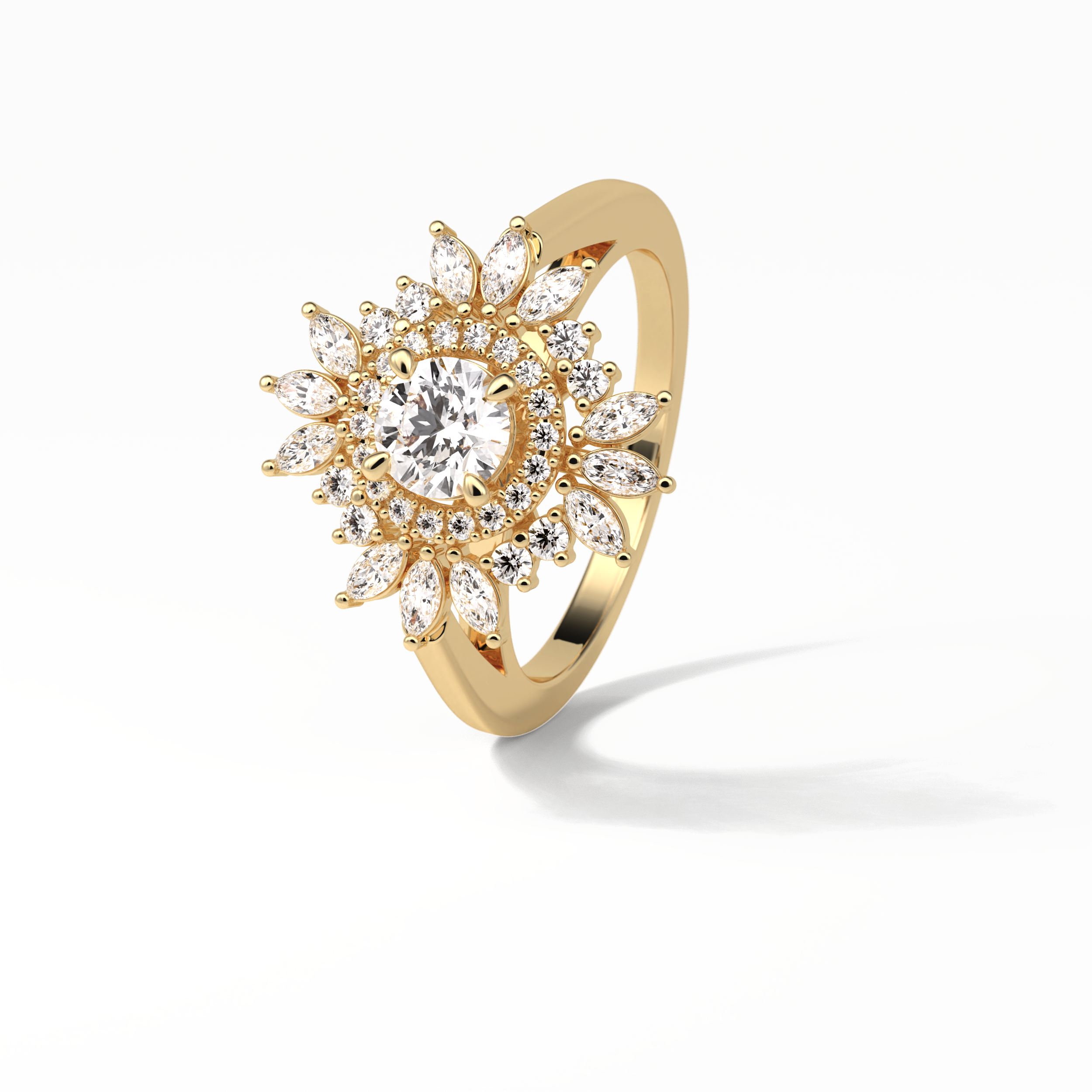 Round Halo Lab Grown Diamond Engagement Ring