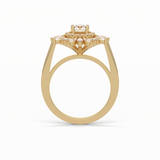 Round Halo Lab Grown Diamond Engagement Ring
