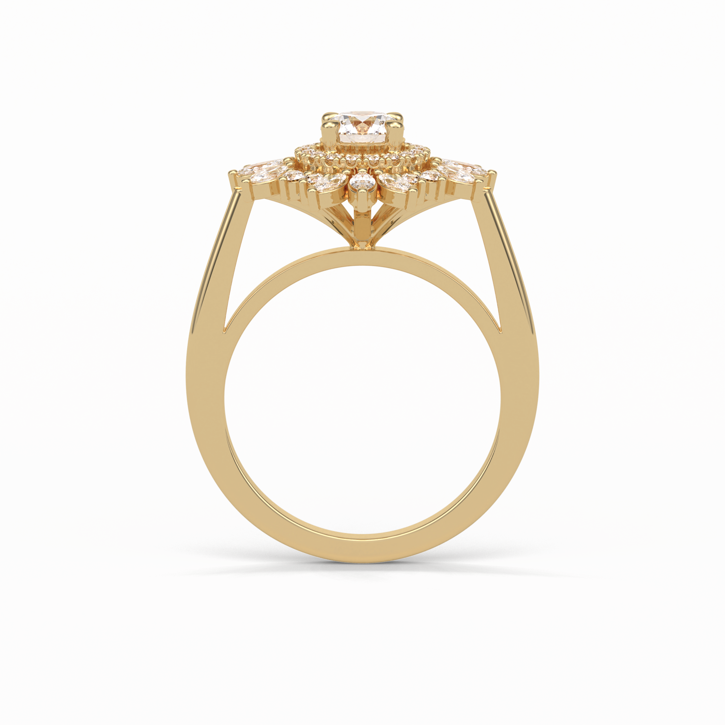 Round Halo Lab Grown Diamond Engagement Ring