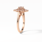 Round Halo Lab Grown Diamond Engagement Ring